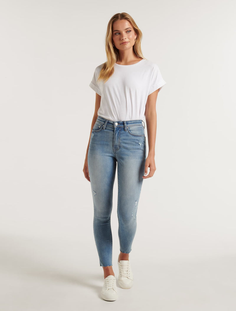 Nala Mid-Rise Ankle Skinny Jeans Forever New
