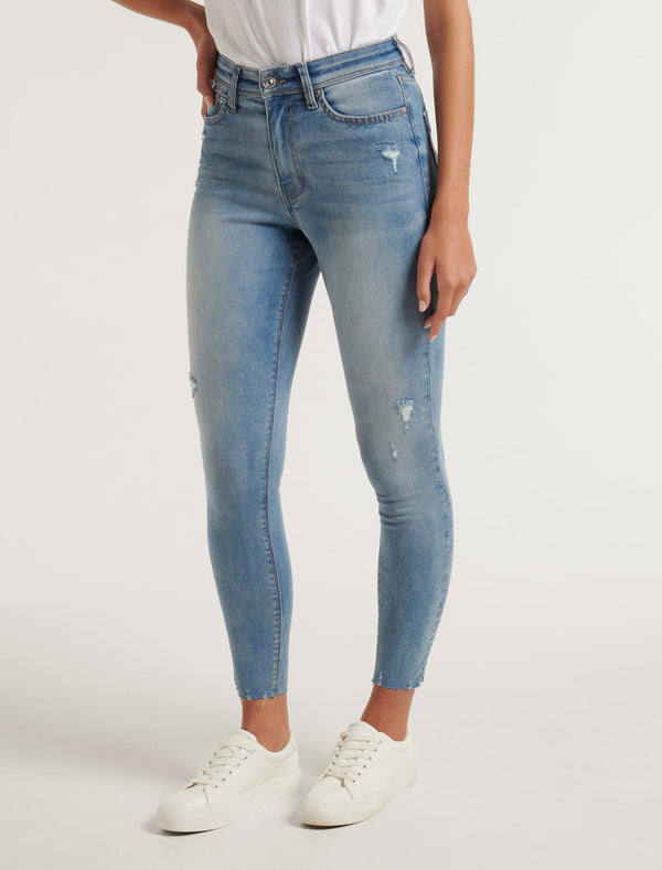 Nala Mid-Rise Ankle Skinny Jeans Forever New
