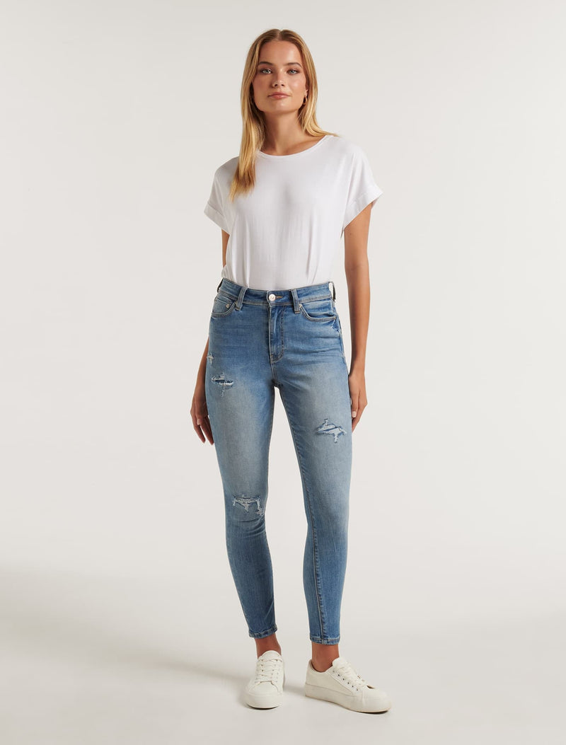 Nala Mid-Rise Skinny Jeans Forever New