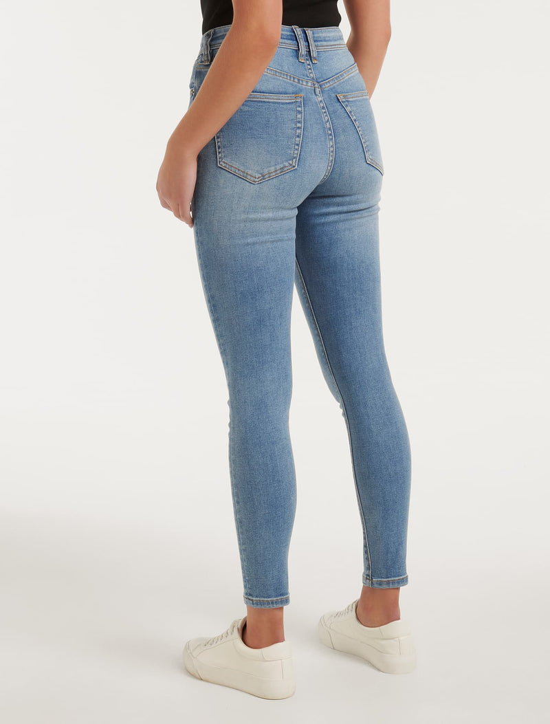 Ashley Mid-Rise Ankle Skinny Jeans Forever New
