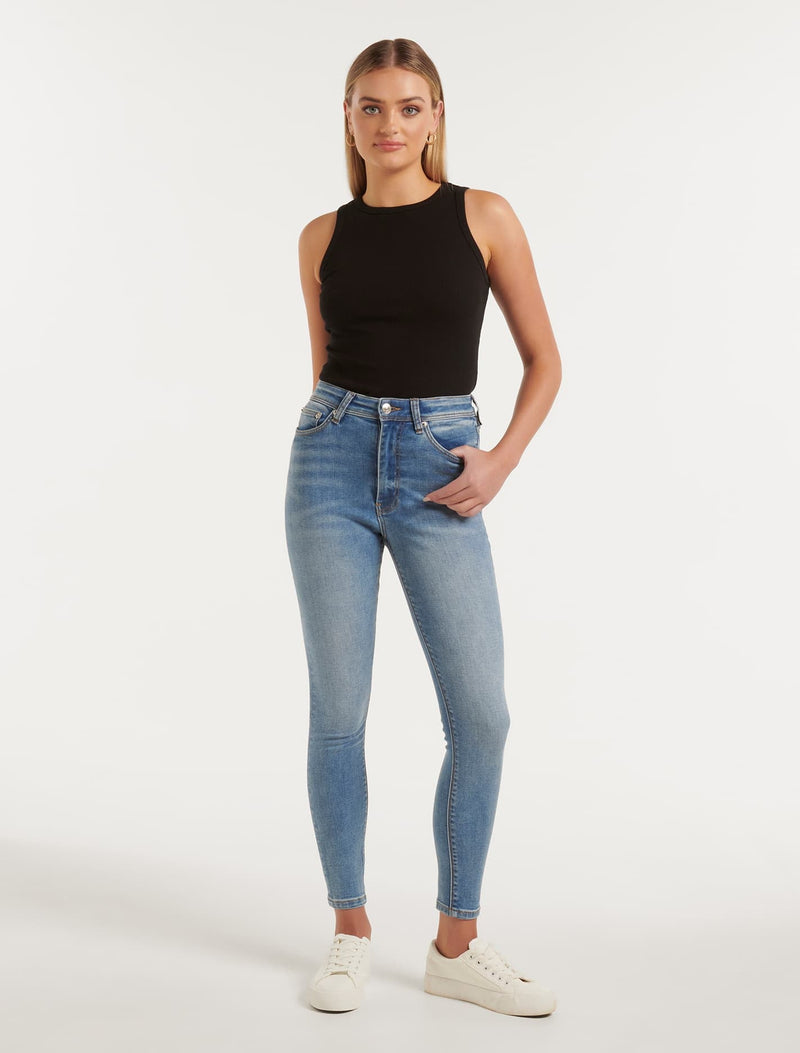 Ashley Mid-Rise Ankle Skinny Jeans Forever New