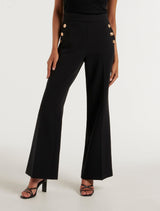 Megan Petite Button Wide Leg Pants Forever New