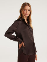 Celia Satin Shirt Forever New