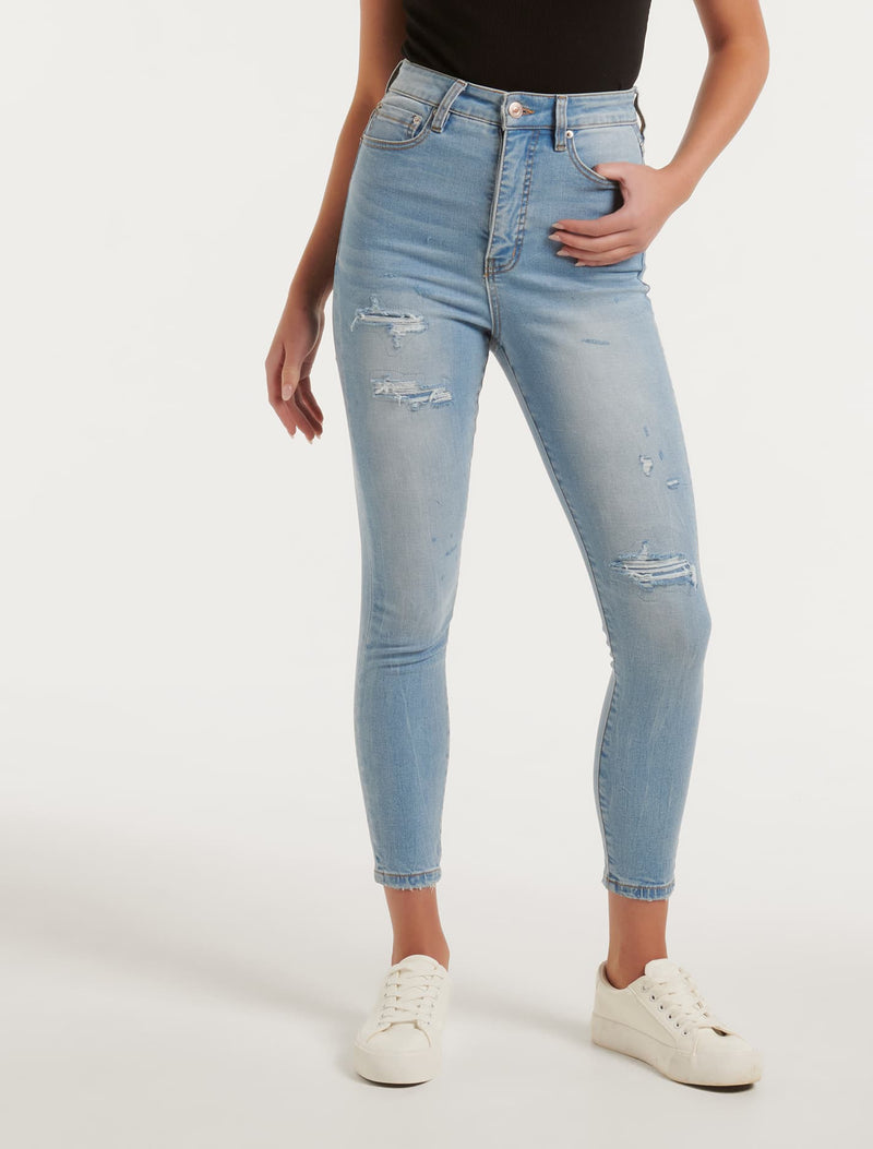 Mila Cropped High-Rise Skinny Jeans Forever New