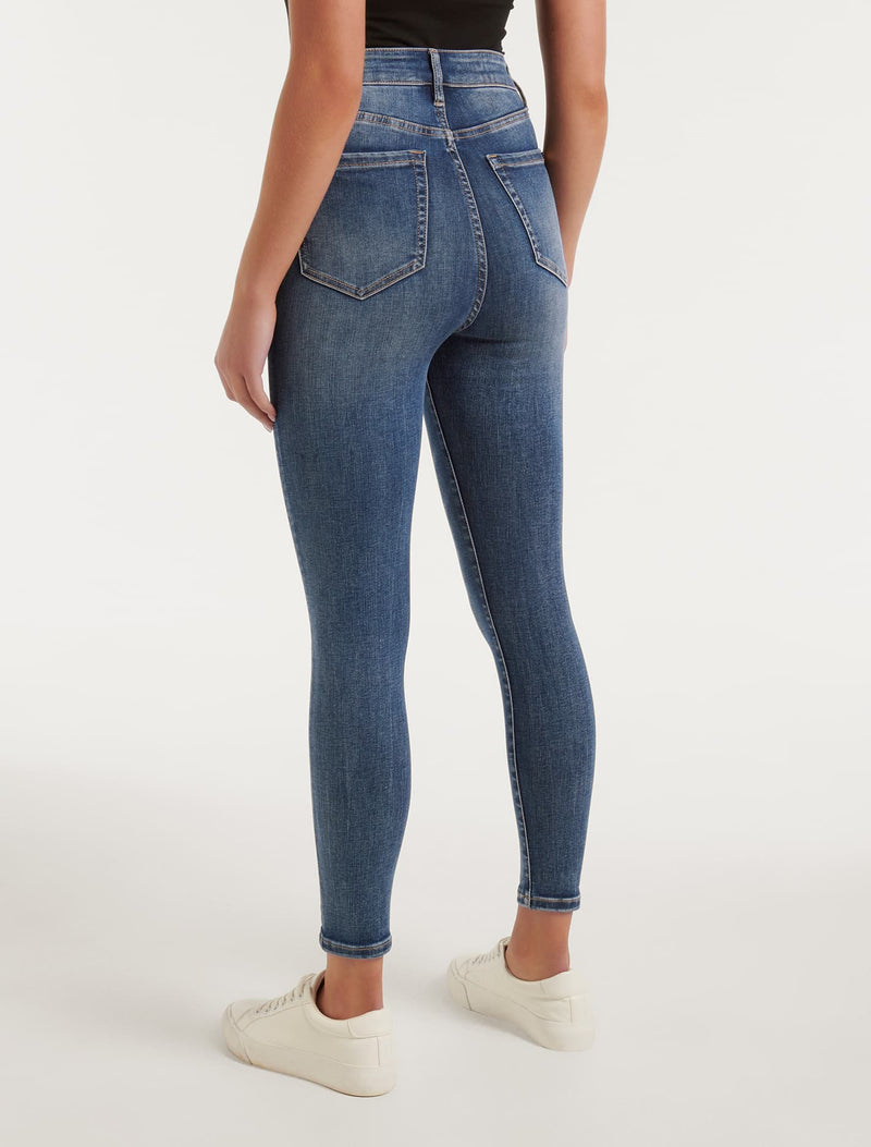 Mila Cropped High-Rise Skinny Jeans Forever New