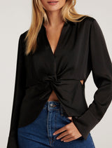 Leah Twist Detail Shirt Forever New
