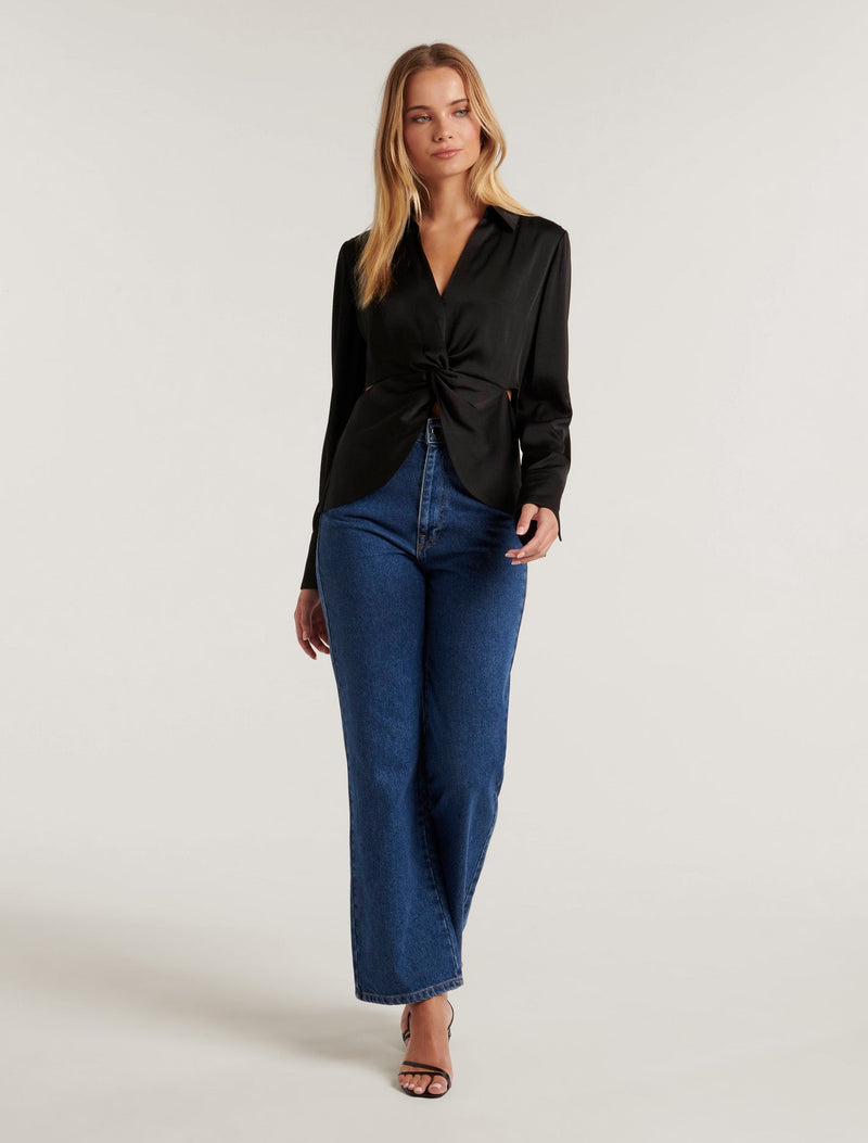 Leah Twist Detail Shirt Forever New