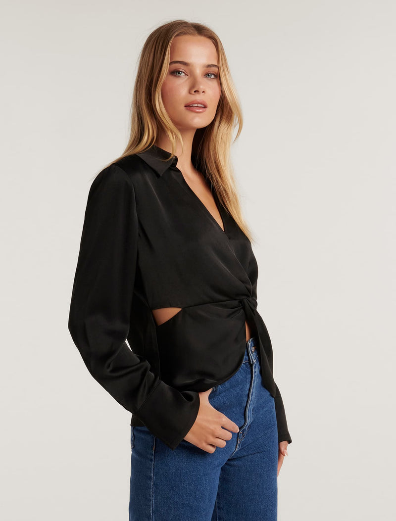 Leah Twist Detail Shirt Forever New