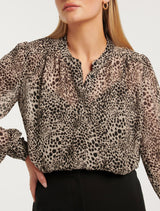 Finley Printed Long Sleeve Tunic Top Forever New