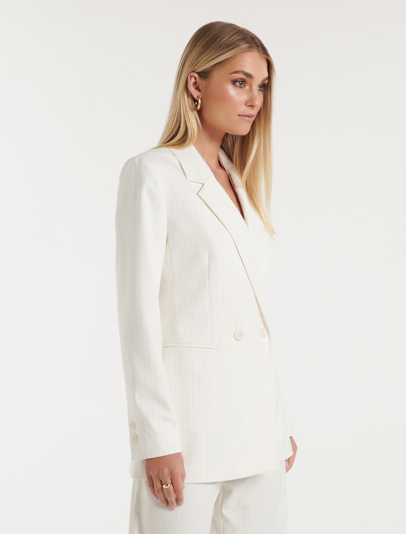 Elle Pinstripe Suit Jacket Forever New