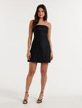 Sadie Strapless Linen Mini Dress Forever New