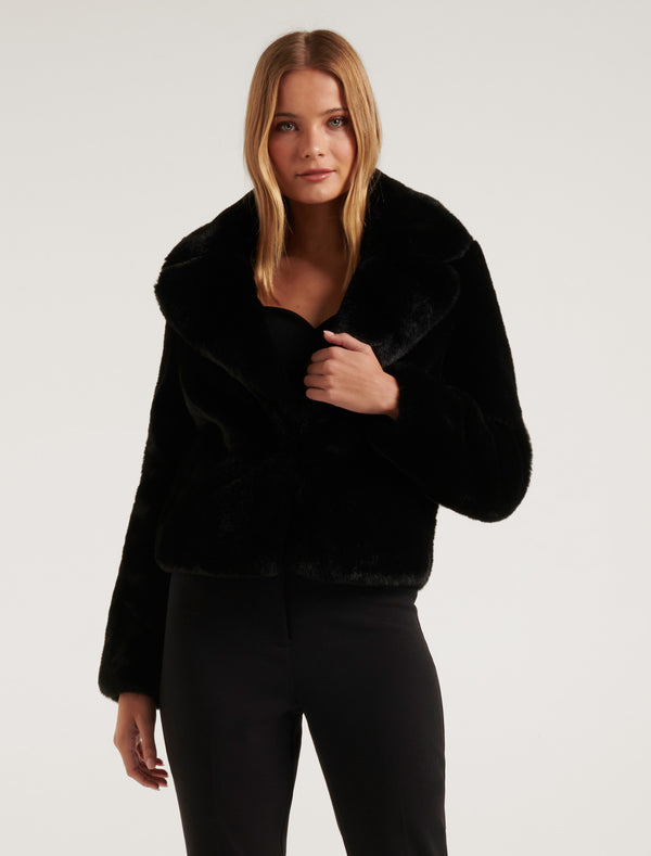 Amelia Cropped Fur Coat