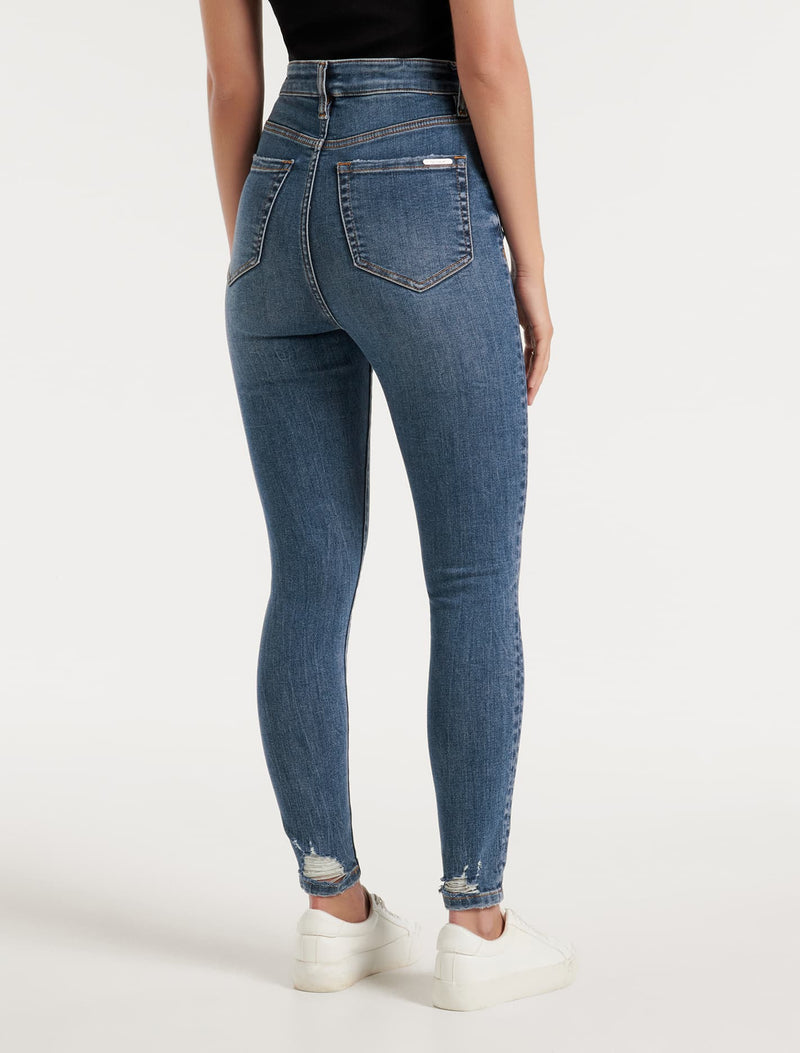 Mila Cropped High-Rise Skinny Jeans Forever New