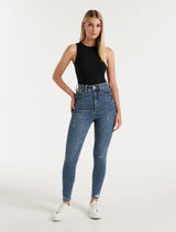 Mila Cropped High-Rise Skinny Jeans Forever New