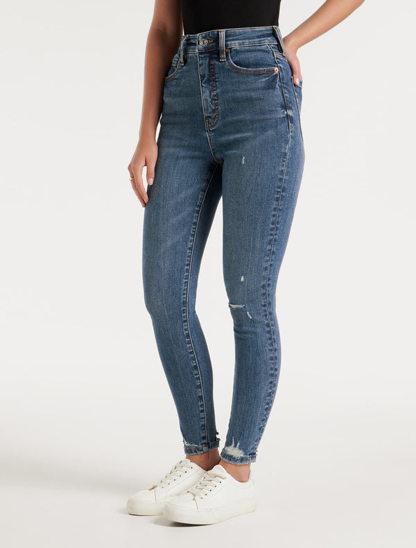Mila Cropped High-Rise Skinny Jeans Forever New