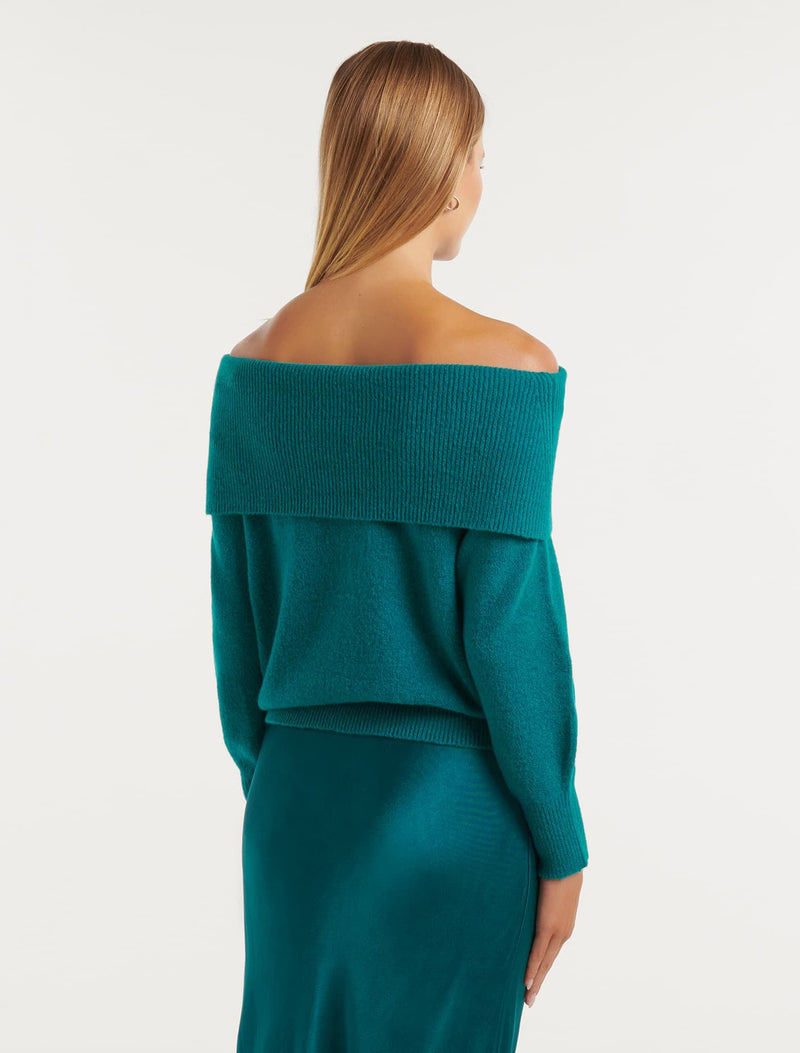 Renee Brushed Bardot Knit Jumper Forever New