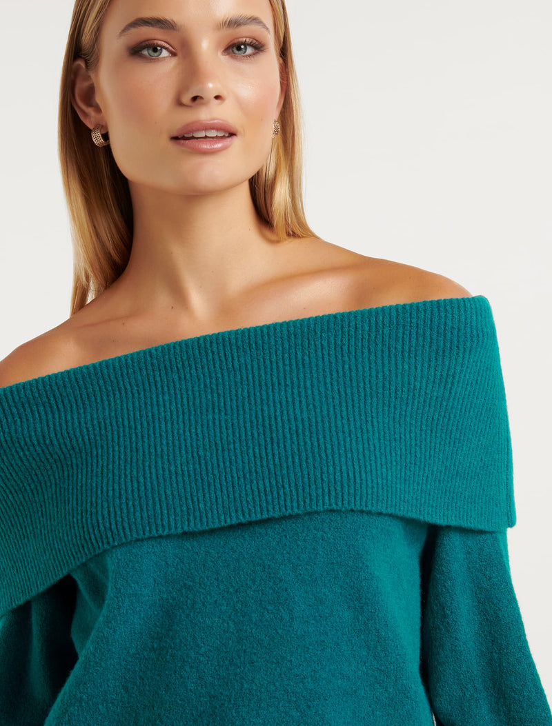 Renee Brushed Bardot Knit Jumper Forever New