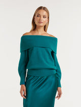 Renee Brushed Bardot Knit Jumper Forever New