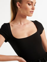 Cardi Cap Sleeve T-Shirt Forever New