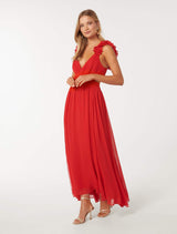 Selena Ruffle Shoulder Maxi Dress Forever New