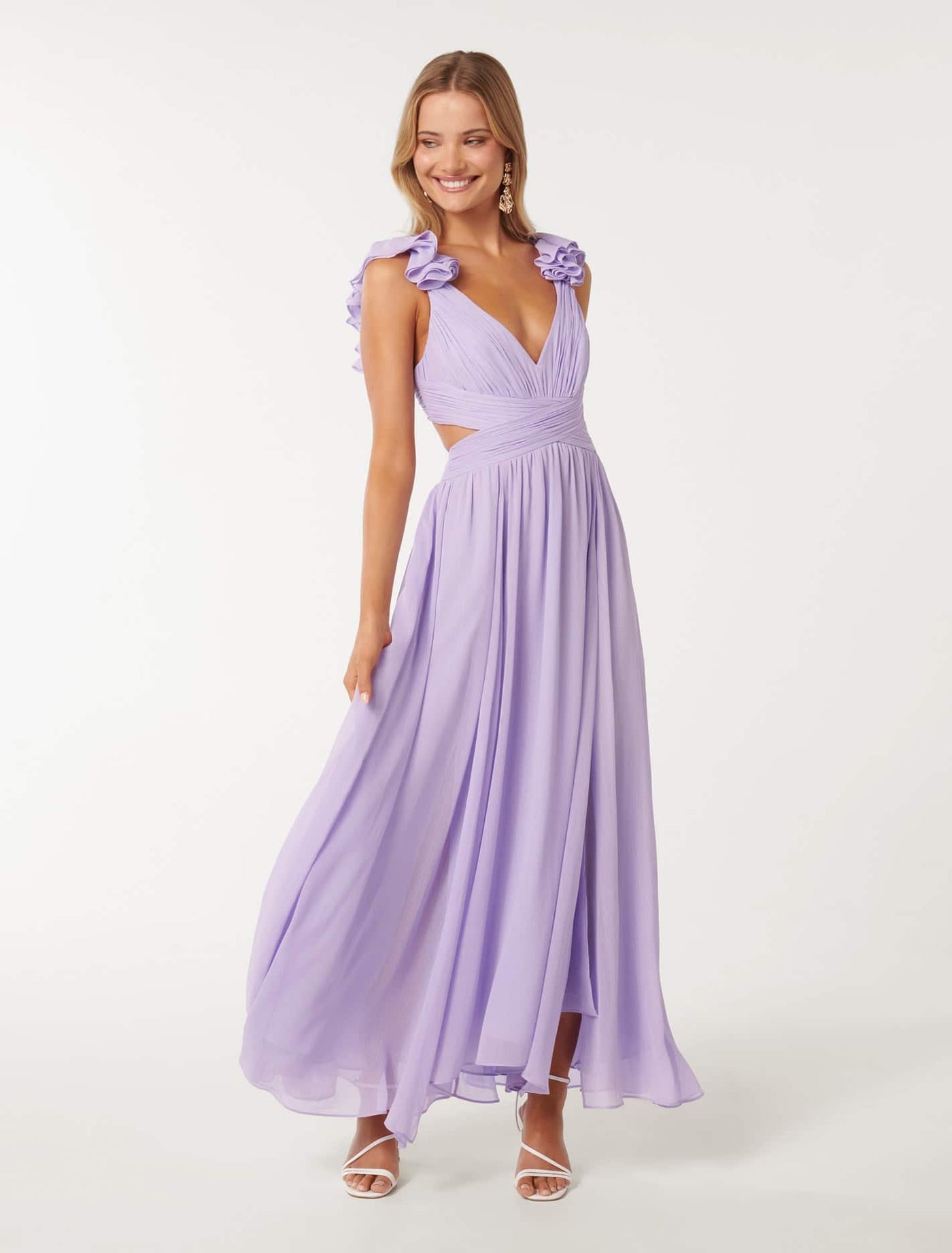 ワンピース INSTA::GOODNIGHT MACAROON Lilac Lace Sleeveless Shift Dress INSTA::GOODNIGHT MACAROON Lilac Lace Sleeveless Shift Dress