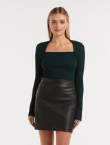 Jasmine Square Neck Knit Top Forever New