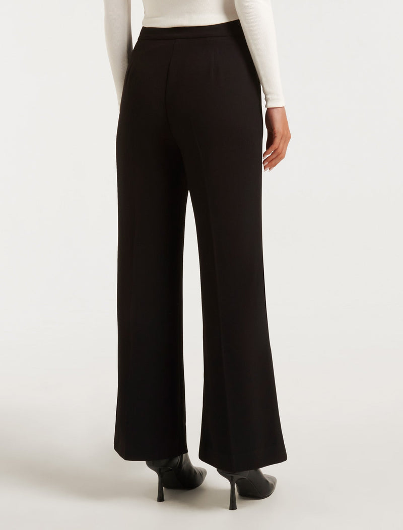 Naomi Petite Button Wide Leg Pants Forever New