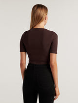 Clio V Neck Half Sleeve T-Shirt Forever New