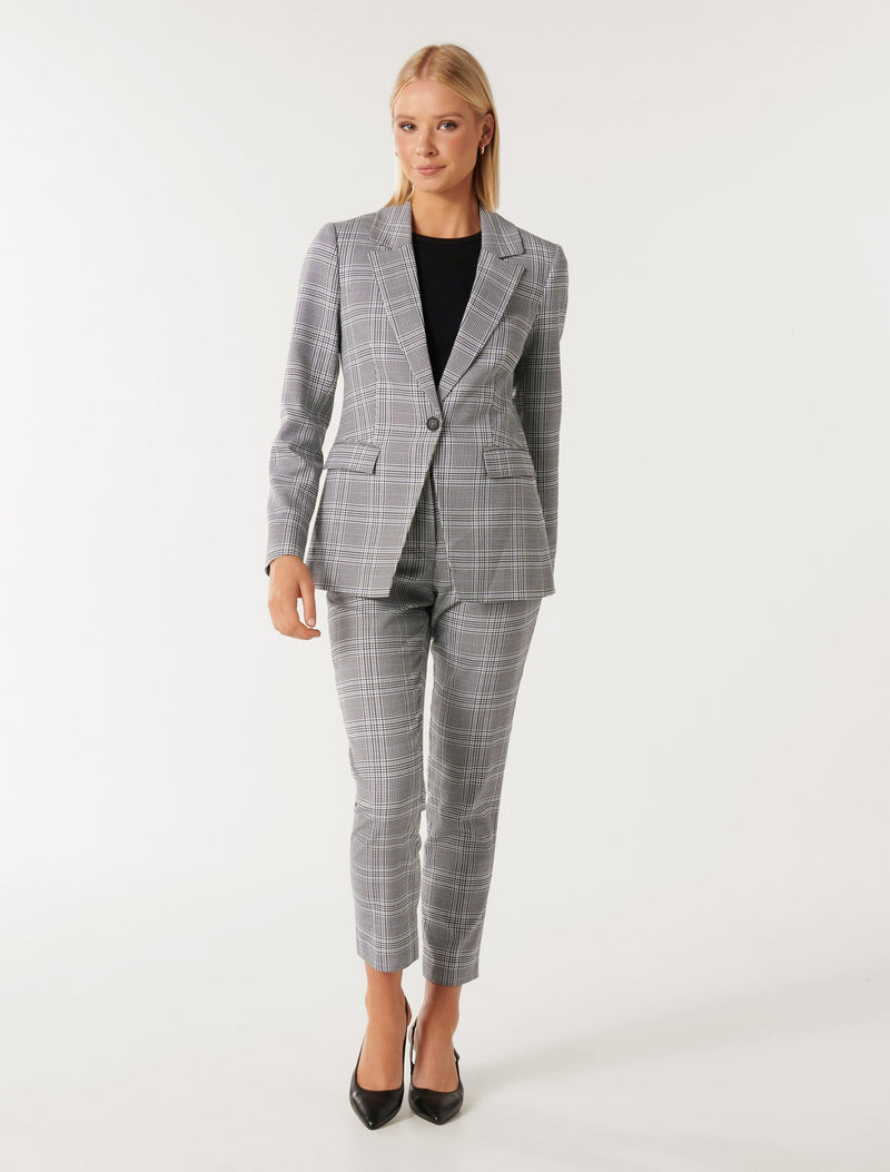 Forever new check blazer best sale