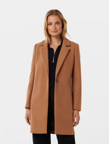 Anna Single Breasted Coatigan Mid Camel Forever New
