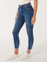 Nala Mid-Rise Ankle Skinny Jeans Forever New