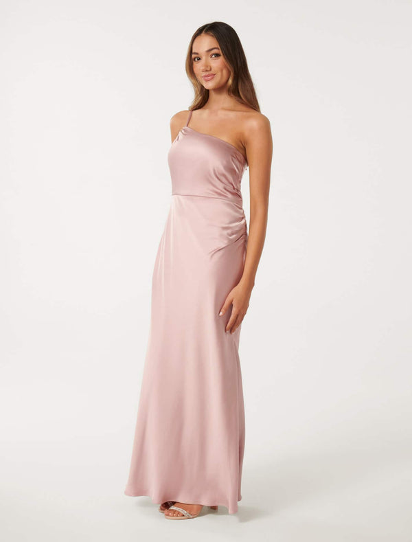 Kelly Petite One Shoulder Maxi Dress