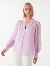 Delia Yoke Detail Blouse Forever New