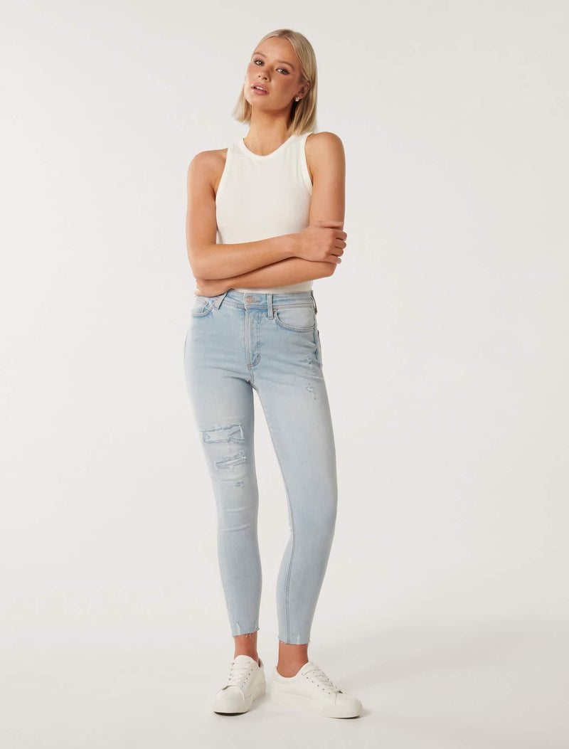 Ashley Mid-Rise Ankle Skinny Jeans Forever New