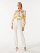 Vera Printed Rami Blouse Forever New