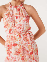 Bridie Halter Neck Ruffle Maxi Dress Forever New