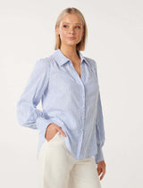 Lee Linen Stripe Blouse Forever New