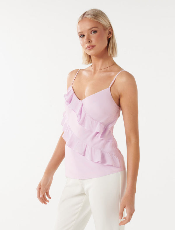 Bradshaw Bias Ruffle Cami Top Forever New