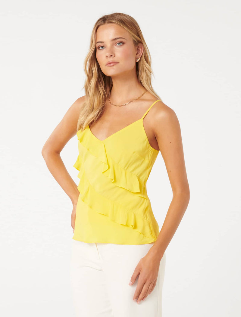 Bradshaw Bias Ruffle Cami Top Forever New