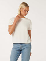 Lara Boxy Crew Neck T-shirt Forever New