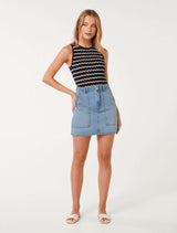 Darla Denim Mini Skirt Forever New