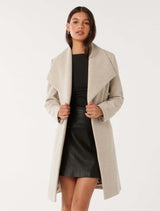 Annika Shawl Collar Wrap Coat Forever New