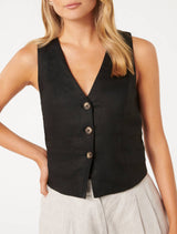 Veruca Linen Vest Top Forever New