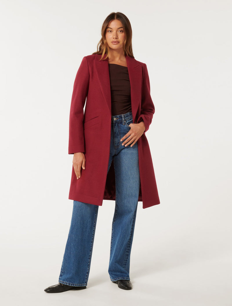 Bonnie Longline Coatigan Rumba Red Forever New