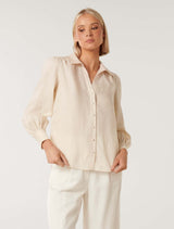 Lee Petite Linen Blouse Forever New