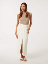 Carly Petite Cargo Midi Skirt Forever New