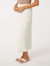 Carly Petite Cargo Midi Skirt Forever New