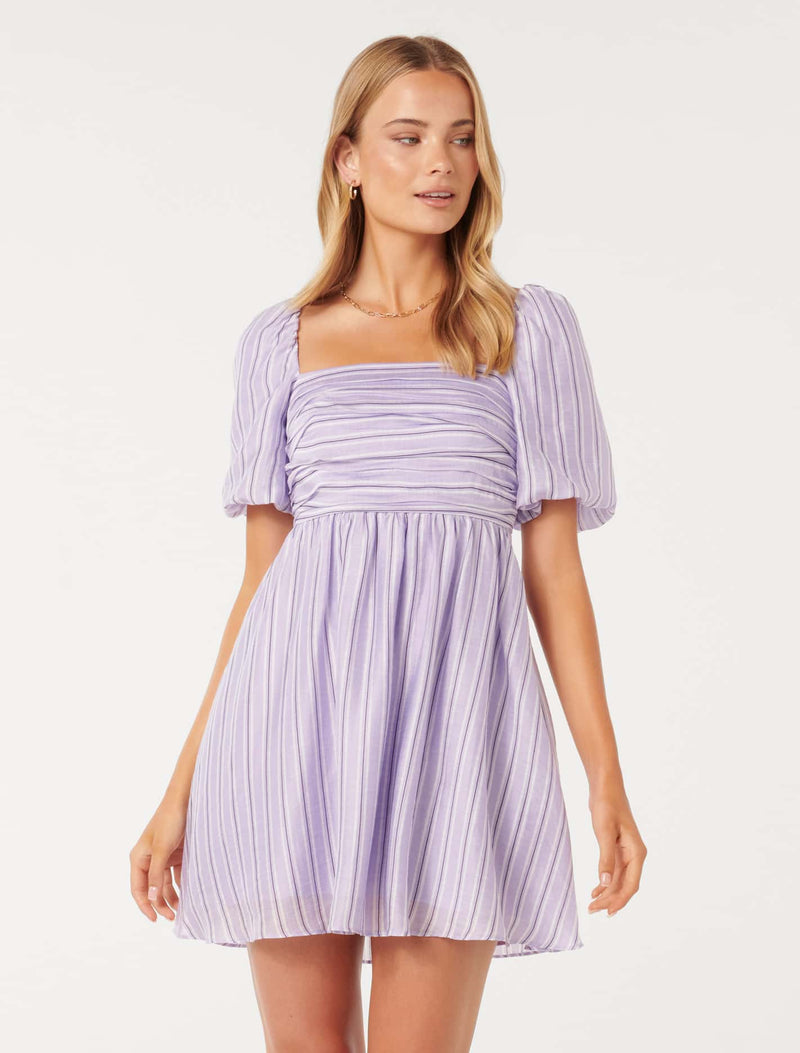 Janice Stripe Mini Dress Forever New