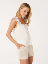 Breanna Babydoll Frill Top Forever New