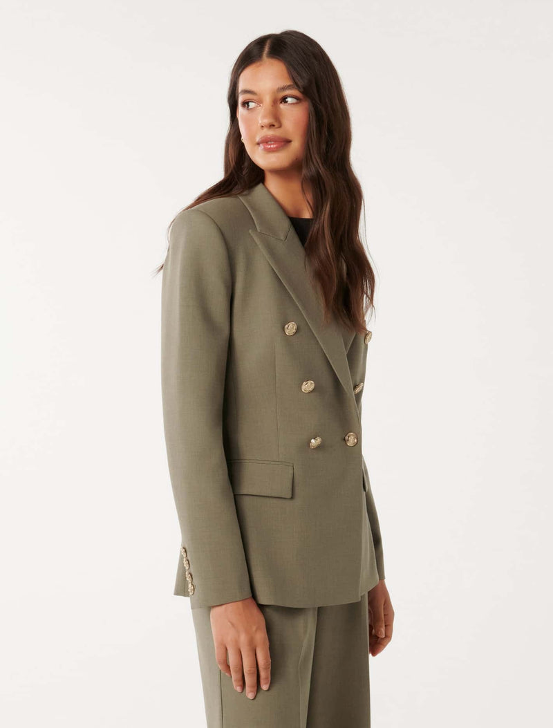 Immie Double Breasted Blazer Forever New